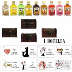 Detalle invitados boda 1 licor con baúl