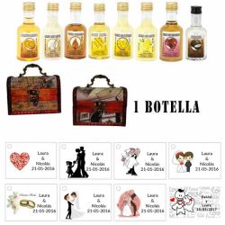 Regalos boda original para invitados 1 licor con baúl