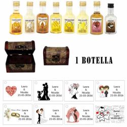 Regalos original para una boda para invitados 1 licor con baúl