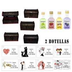 Regalos de boda original para invitados 2 Gines con baúl