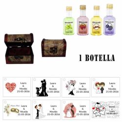 Regalos original para una boda para invitados 1 Gin con baúl