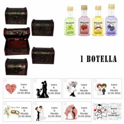 Regalos original para invitados de boda 1 Gin con baúl