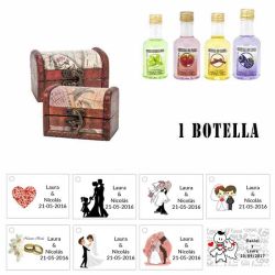 Regalos original para invitados boda 1 Gin con baúl