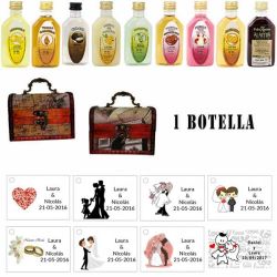 Regalos boda baratos para invitados 1 licor con baúl