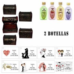 Regalos baratos para invitados de boda 2 Gin en un baúl