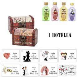 Regalos baratos para invitados boda 1 Gin en un baúl