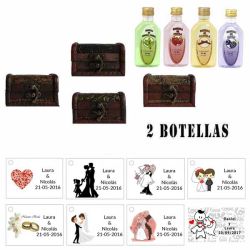 Regalos baratos invitados para boda 2 Gin en un baúl