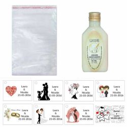 Licor de arroz con leche 50ml con bolsa de celofán y tarjeta