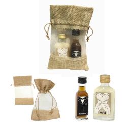 Licores en bolsa para regalos de boda
