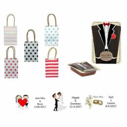 dulce membrillo 50gr detalles novio con bolsas originales y tarjeta