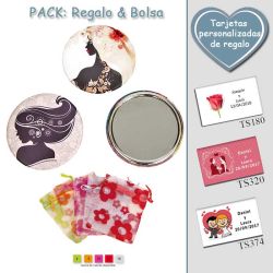 Espejo de chapa barato con dibujo de mujer, 2 modelos surtidos