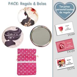 Espejo de chapa barato con dibujo de mujer, 2 modelos surtidos