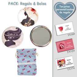 Espejo de chapa barato con dibujo de mujer, 2 modelos surtidos