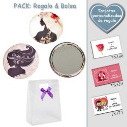 Espejo de chapa barato con dibujo de mujer, 2 modelos surtidos