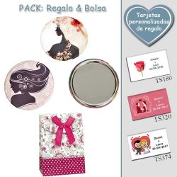 Espejo de chapa barato con dibujo de mujer, 2 modelos surtidos