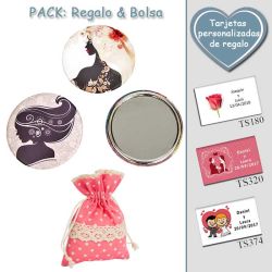 Espejo de chapa barato con dibujo de mujer, 2 modelos surtidos