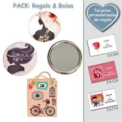 Espejo de chapa barato con dibujo de mujer, 2 modelos surtidos