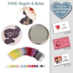 Espejo de chapa barato con dibujo de mujer, 2 modelos surtidos