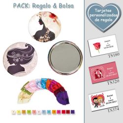 Espejo de chapa barato con dibujo de mujer, 2 modelos surtidos