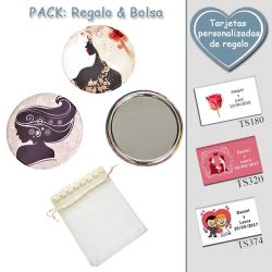 Espejo de chapa barato con dibujo de mujer, 2 modelos surtidos