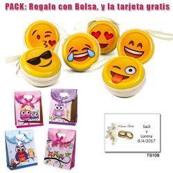 Divertido monedero de emoticono amarillo con cremallera