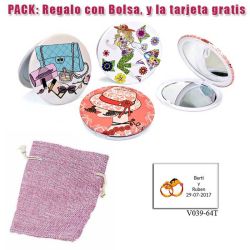 Espejo con bonitos dibujos surtidos para tus invitadas