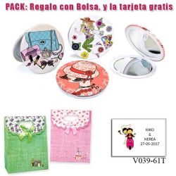 Espejo con bonitos dibujos surtidos para tus invitadas