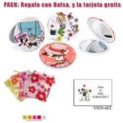 Espejo con bonitos dibujos surtidos para tus invitadas