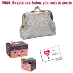 Monedero color plata brillante con hebilla, ideal para tus invitadas de boda