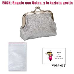 Monedero color plata brillante con hebilla, ideal para tus invitadas de boda