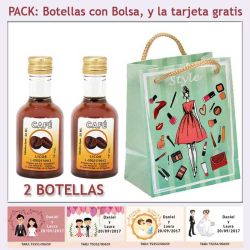 2 Botellitas de Licor de Café con bolsa y tarjeta