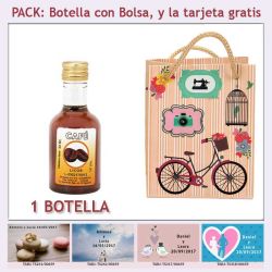 Botellita de Licor de Café con bolsa y tarjeta