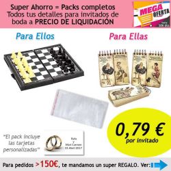 Paquete de ahorro para regalos de boda, con bolsas y tarjetas