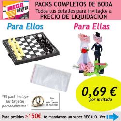 Pack completo Super-Ahorro de regalos para invitados (hombres y mujeres), con bolsas y tarjetas