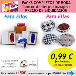 Pack completo Super-Ahorro de regalos para invitados (hombres y mujeres), con bolsas y tarjetas