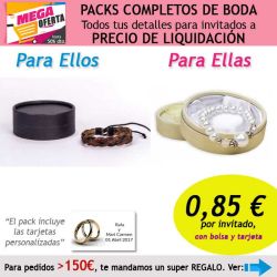 Pack completo Super-Ahorro de regalos para invitados (hombres y mujeres), con bolsas y tarjetas