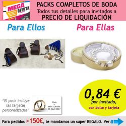 Pack completo Super-Ahorro de regalos para invitados (hombres y mujeres), con bolsas y tarjetas