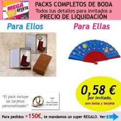 Pack completo Super-Ahorro de regalos para invitados (hombres y mujeres), con bolsas y tarjetas