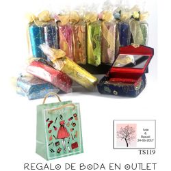 Pack de estuche con espejo para barra de labios con bolsa y tarjeta