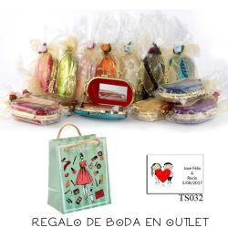 Pack de estuche con espejo para barra de labios con bolsa y tarjeta