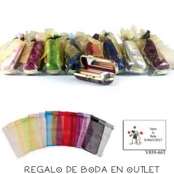 Pack de estuche con espejo para barra de labios con bolsa y tarjeta