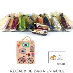 Pack de estuche con espejo para barra de labios con bolsa y tarjeta