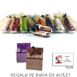 Pack de estuche con espejo para barra de labios con bolsa y tarjeta
