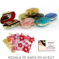 Pack de estuche con espejo para barra de labios con bolsa y tarjeta