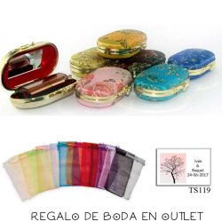 Pack de estuche con espejo para barra de labios con bolsa y tarjeta