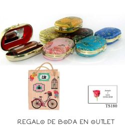 Pack de estuche con espejo para barra de labios con bolsa y tarjeta