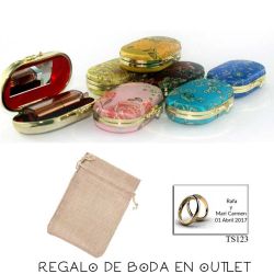 Pack de estuche con espejo para barra de labios con bolsa y tarjeta