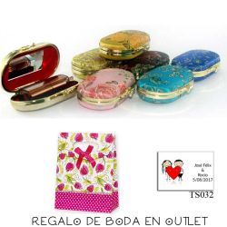 Pack de estuche con espejo para barra de labios con bolsa y tarjeta