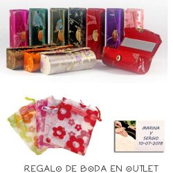 Pack de estuche con espejo para barra de labios con bolsa y tarjeta