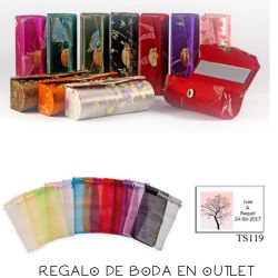 Pack de estuche con espejo para barra de labios con bolsa y tarjeta